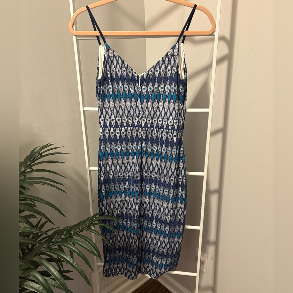 Guess Blue and White Crochet Slip Dress - Picture 6 of 11